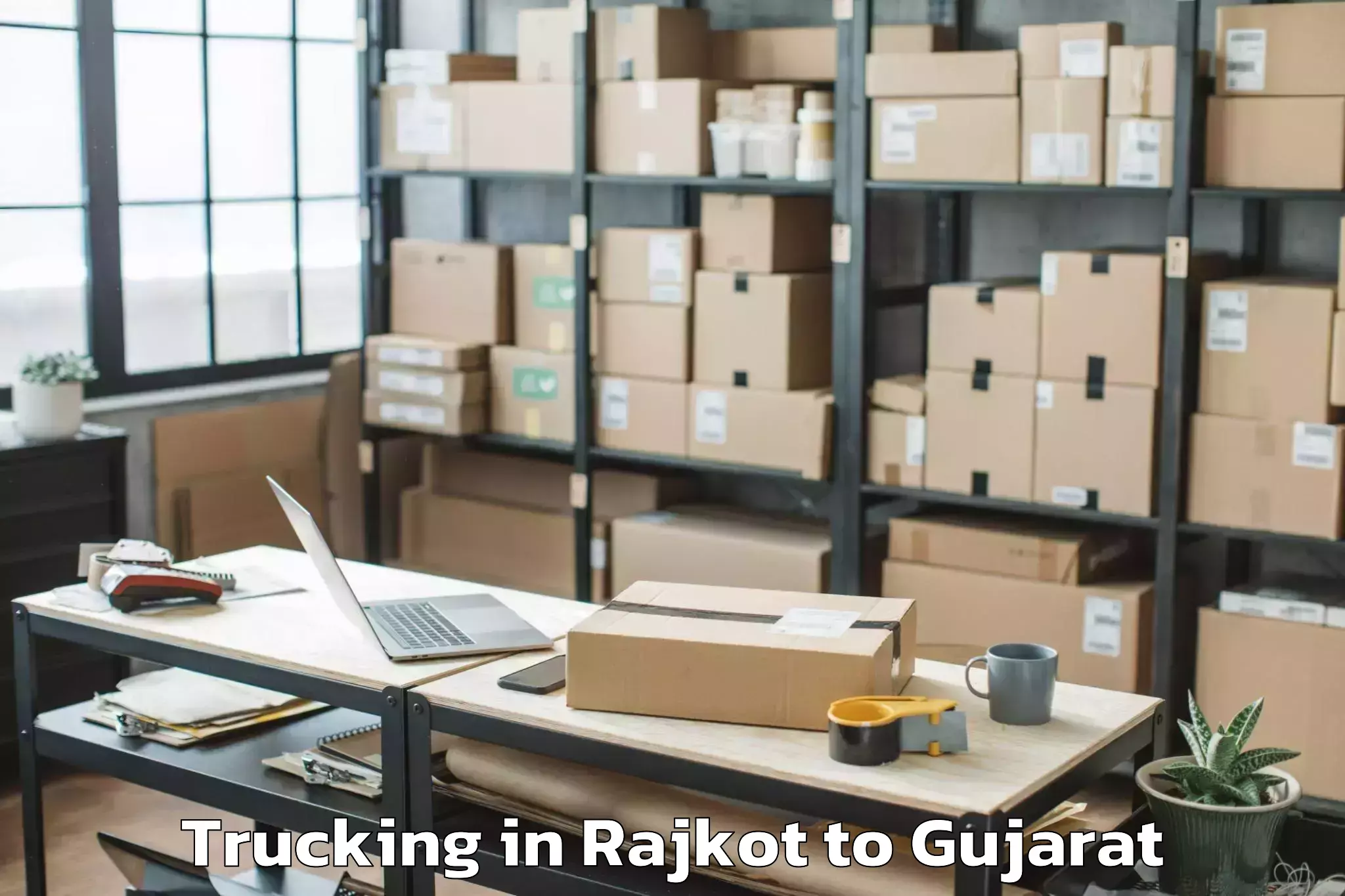 Book Rajkot to Kamrej Trucking Online